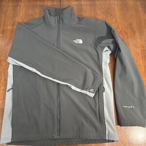 The North Face Apex Lined Soft shell Jacket Black Gray Men's Size Large